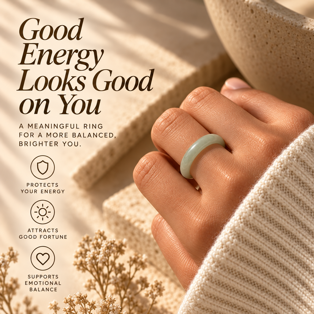 Skinny Jade Gemstone Ring