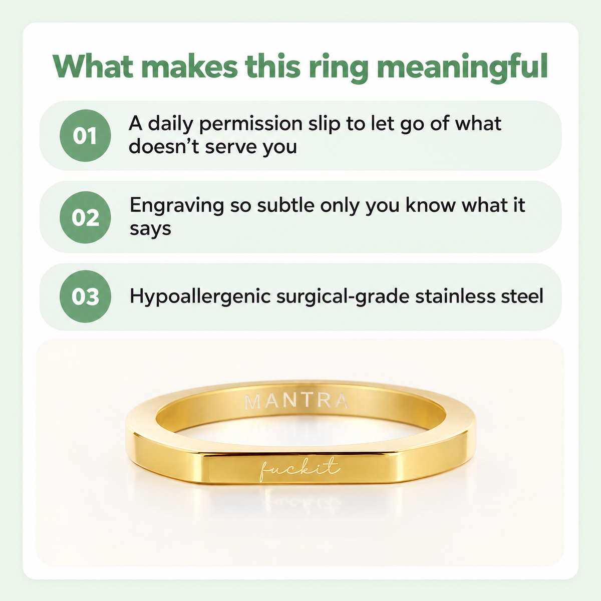 "f*ckit" — Daily Reminder Ring